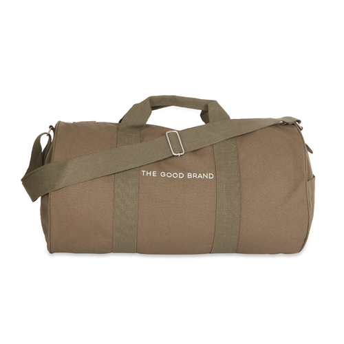 The Good Brand Recycled Cotton Duffle Bag w/ Straps Grape Leaf