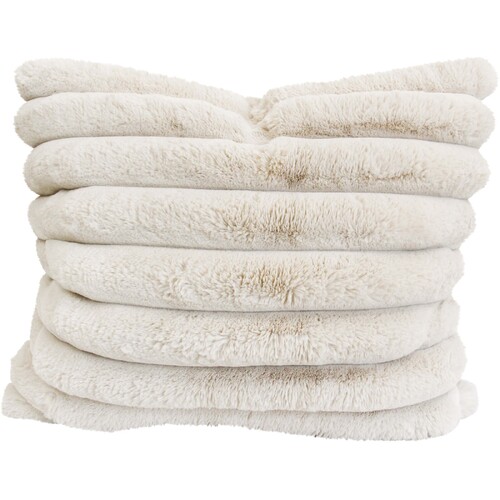 LVD 55cm Polyester Puffer Faux Fur Double-Sided Cushion Hampton