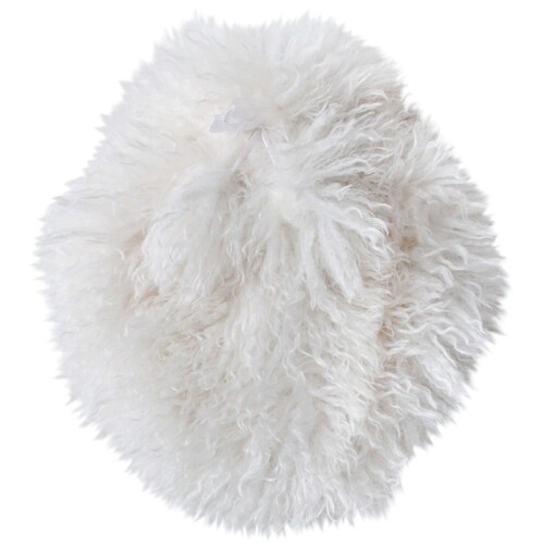 LVD 30cm Polyester Boujee Hot Water Bottle Faux Fur White