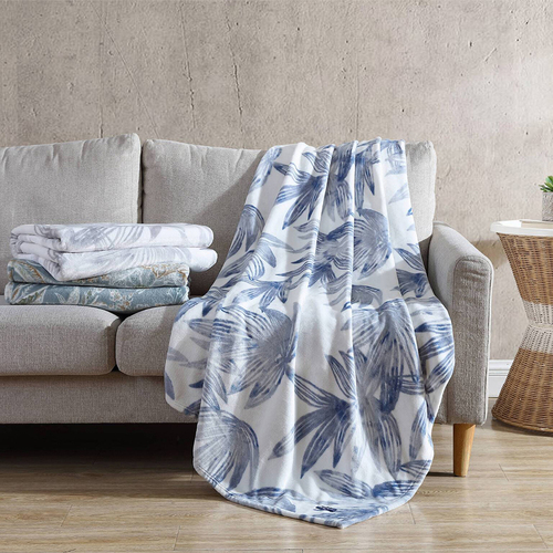 Tommy Bahama Kayo Polyester Throw Blue Canal 127x152cm