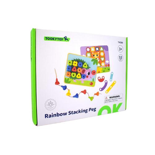 Tooky Toy Rainbow Stacking Pegs