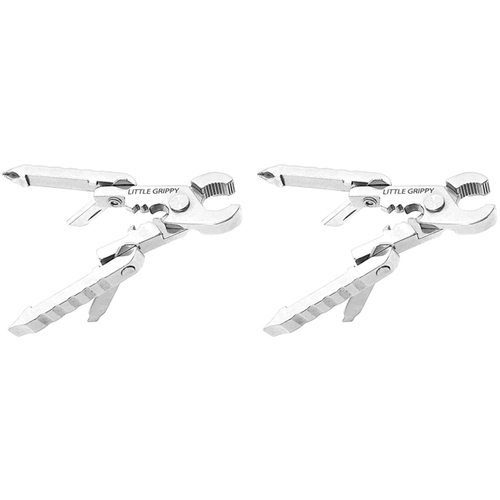 2PK Trixie & Milo Little Grippy 7-in-1 Multi-Tool Portable Hand Tool - Silver