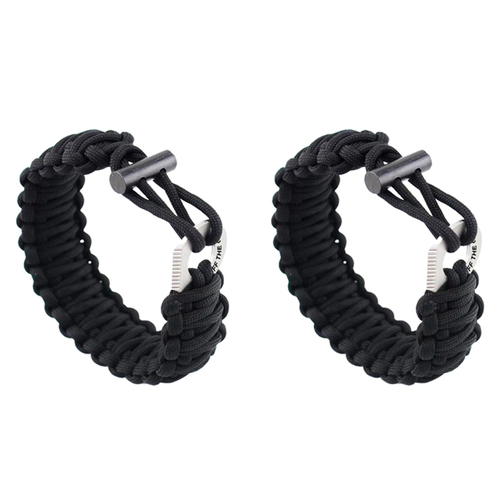 2PK Trixie & Milo Off The Grid Emergency Survival Bracelet 29.5x3cm - Black