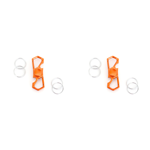 2PK Trixie & Milo Fidgeter Double Clip Carabiner - Orange