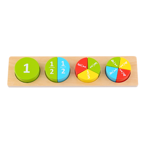 Tooky Toy Round Fractions Block Puzzle