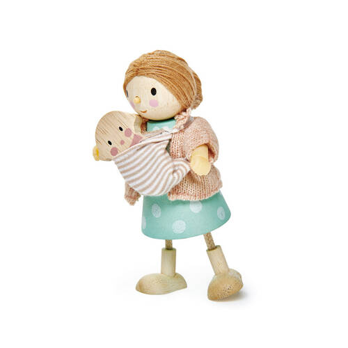 Tender Leaf Toys Mrs Goodwood Doll w/ Flexible Limbs & A Baby Set 3y+