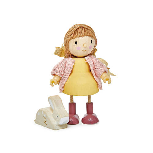 Tender Leaf Toys Amy Doll w/ Flexible Limbs & Her Rabbit Set 3y+