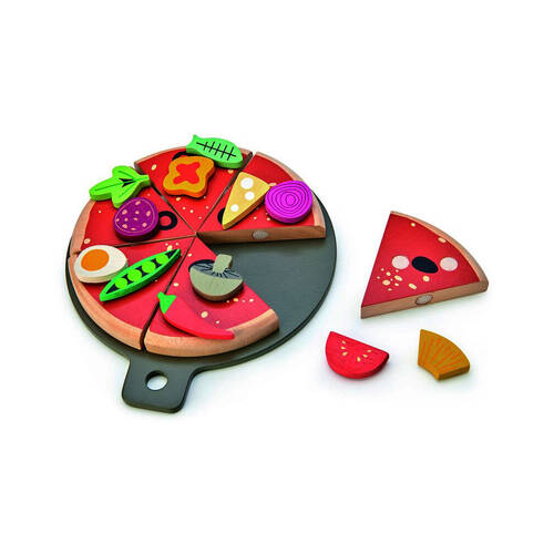 Tender Leaf Toys Pizza Party Fun Play Wooden Pretend Toy 3y+