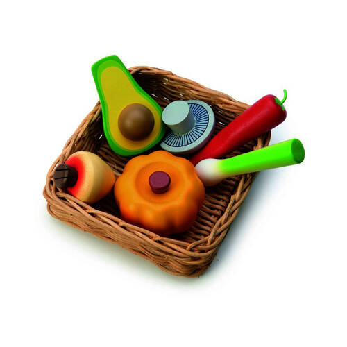 Tender Leaf Toys Veggie Basket Fun Play Wooden Toy 3y+