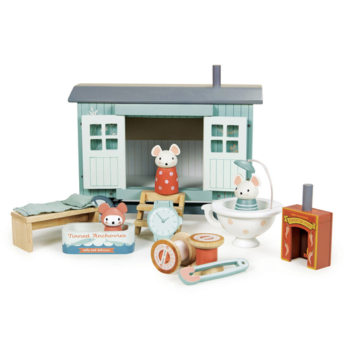 Tender Leaf Toys 27cm Secret Meadow Shepherd's Hut Wooden Toy Set Kids 3y+