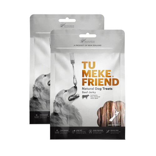 2PK Tu Meke Friend 100g Air-Dried Natural Dog Treats Beef Jerky