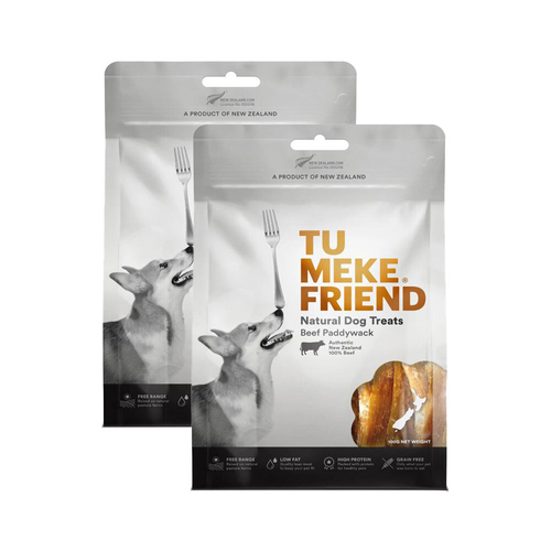 2PK Tu Meke Friend 100g Air-Dried Natural Dog Treats Beef Paddywack