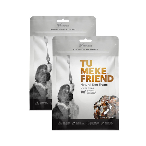 2PK Tu Meke Friend 100g Air-Dried Natural Dog Treats Ovine Tripe