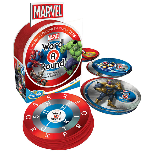 ThinkFun Word A Round Marvel Edition Card Trivia Family Game Night 10y+