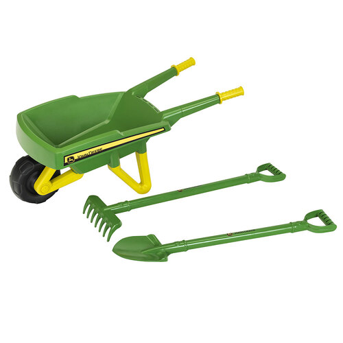 John Deere Kids/Childrens Wheelbarrow Gardening Toy Set 78cm 3Y+