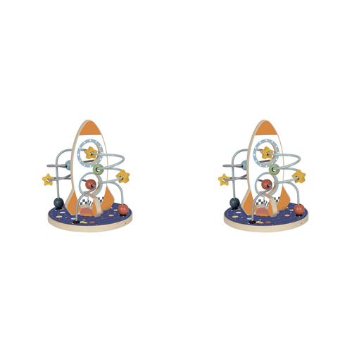 2PK Tooky Toy Space Rocket Bead Maze Kids/Childrens Toy 24m+