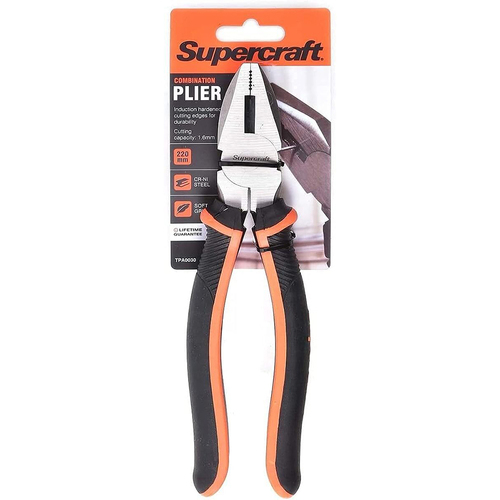 Supercraft Combination Stub Nose Soft Grip Pliers 200mm Cr-Ni Steel