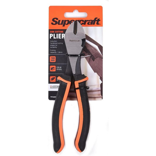 Supercraft Side Cutting Nose Pliers Soft Grip 180mm Cr-Ni Steel