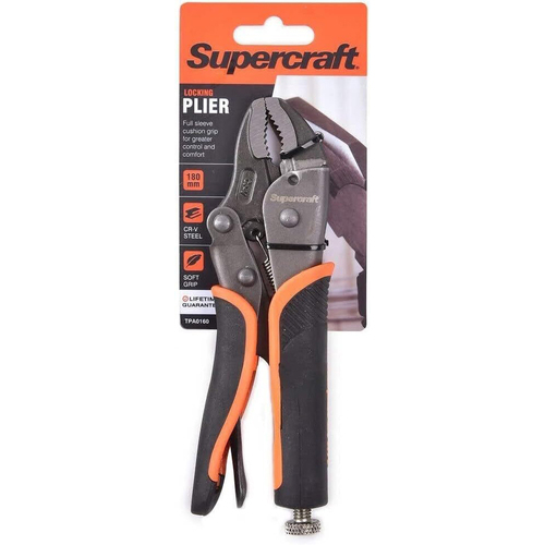 Supercraft Lockgrip Pliers Full Sleeve Cushion Grip 250mm CR-V Steel