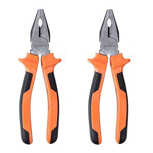 2PK Supercraft Combination Stub Nose Soft Grip Carbon Steel Pliers 200mm