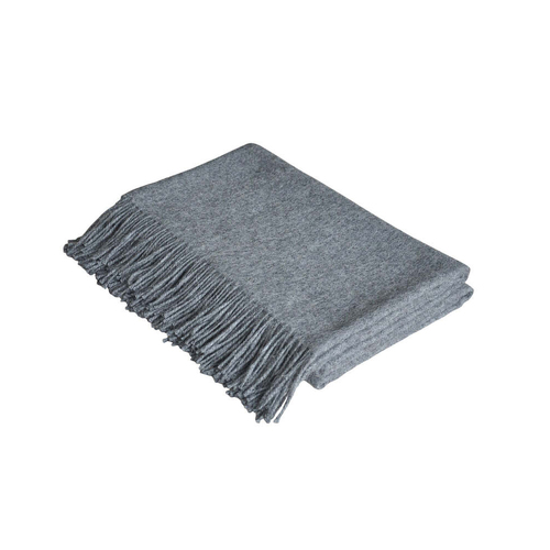 Auskin Alpaca Throw Decorative Blanket 145x185cm - Grey