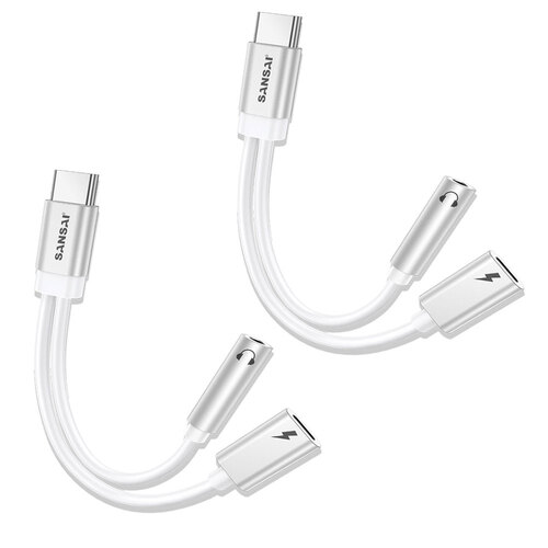 2PK Sansai USB-C to 3.5mm Audio Splitter