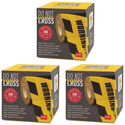 3PK Legami Do Not Cross Crime Scene Toilet Roll