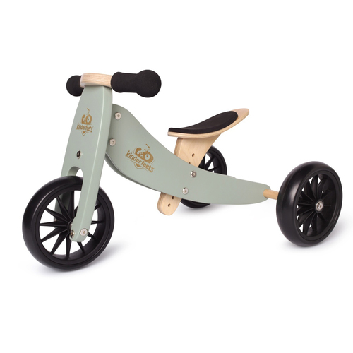 Kinderfeets 62cm Wood Tiny Tot Balance Bike Ride-On Toy Sage 24m+