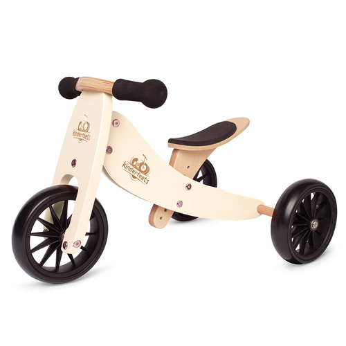 Kinderfeets 62cm Wood Tiny Tot Balance Bike Kids Ride-On Toy Cream 24m+