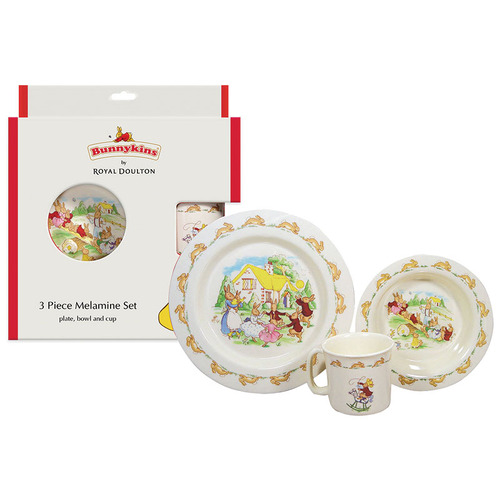 3pc Bunnykins Playing Melamine Dinner Set 18m+ Red