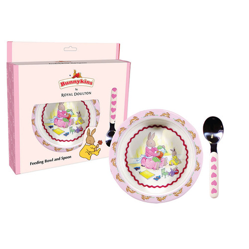 Bunnykins Feeding Bowl & Spoon Sweethearts Design 18M+