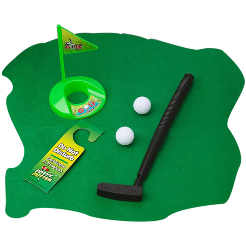 Thumbs Up Toilet Golfing Toy Bathroom Slam Golf Game Mat