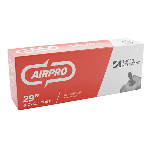 AirPro Bicycle Inner Tube w/ Schrader Valve Thorn Resistant 29x1.75-2.125''