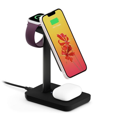 Twelve South HiRise 3 Triple Wireless Charger For iPhone/AirPods - Black