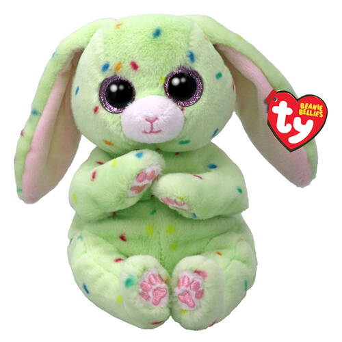 TY Beanie Bellies Fern Bunny Kids Plush Toy Green 20cm 3y+ Regular