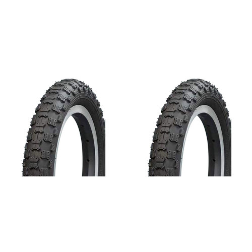 2PK AirPro BMX/Freestyle Bicycle Tyre Replacement 16x2.125'' Black