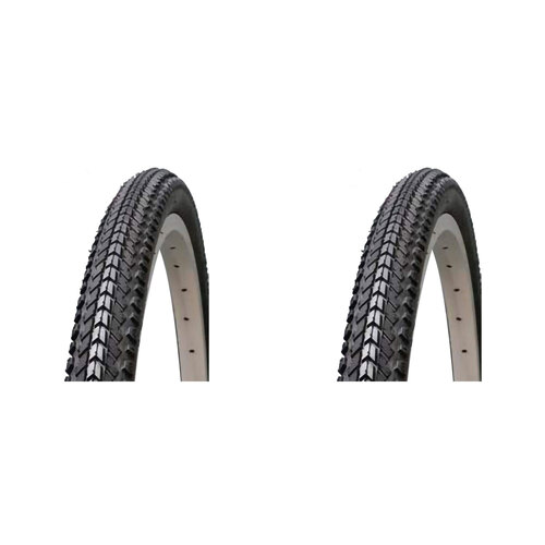 2PK AirPro City Style Bicycle Tyre Replacement 24x1.50'' Black