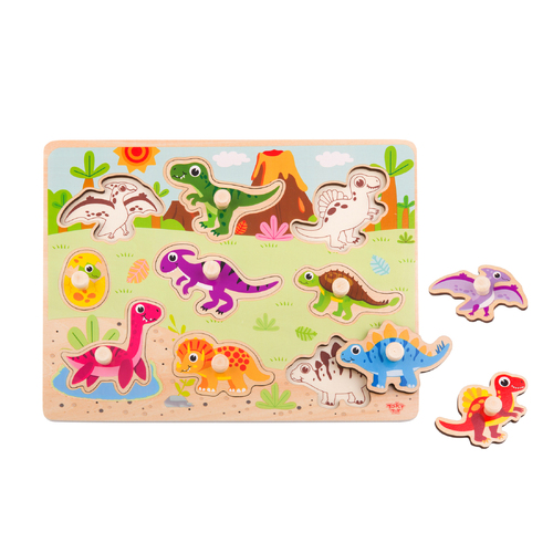 Tooky Toy Dinosaur Peg Puzzle