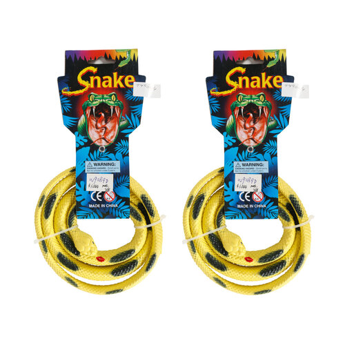 2PK Razoo Rubber Heavy Duty Snake Kids/Childrens Play Toy 120cm 3+