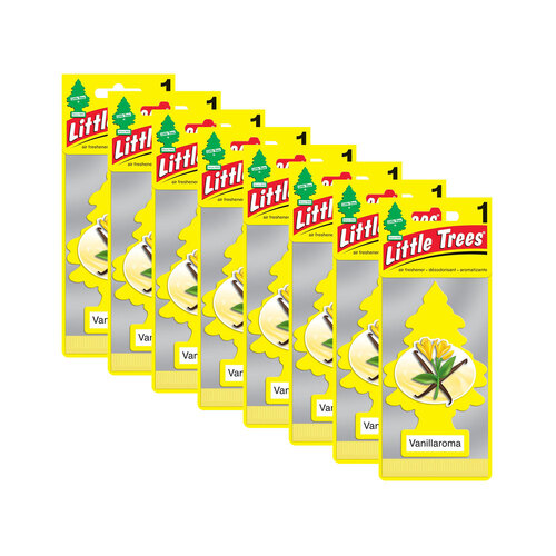 8PK Little Tree 1 Pack Vanillaroma Car Scent Fragrance 4x12cm