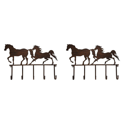 2PK LVD Hooks Running Horses Decorative Home Decor Organisation