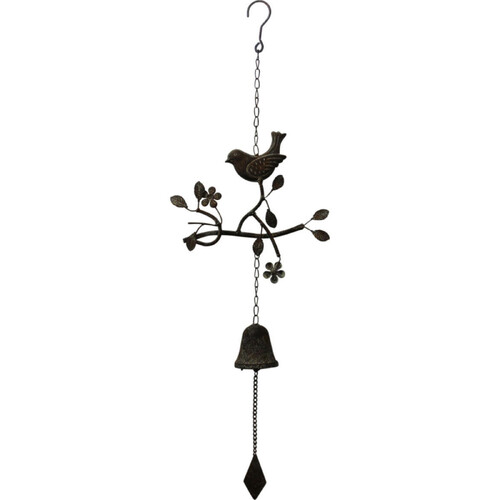 LVD 71cm Metal Hanging Bell Bird Branch Wind Chime Home Decor