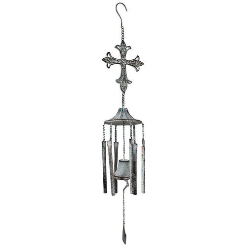 LVD Metal Windbell Cross Hanging Home/Garden Decor 68cm