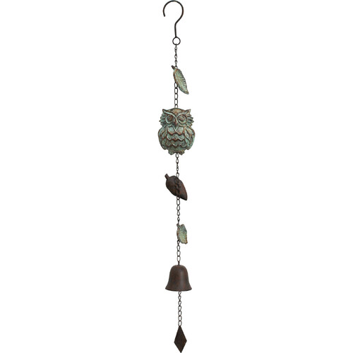 LVD 81cm Metal Hanging Bell Owl Wind Chime Home Decor