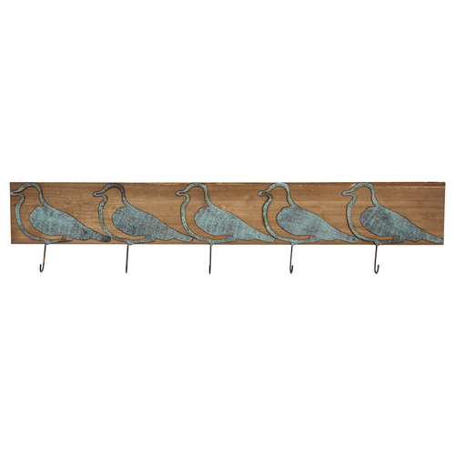 LVD Hooks On Board Seagulls Decorative Home Decor Organisation 93x19cm