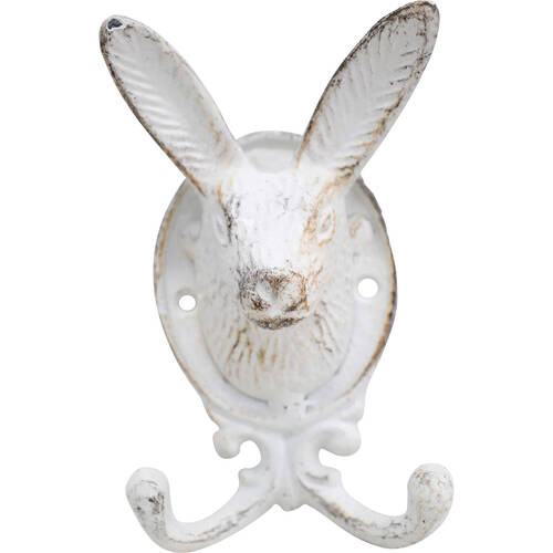 LVD Rabbit Hook/Hanger Wall Mounted 8.5x14cm - White