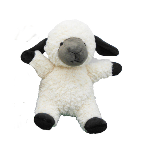 Urban Products Curly 25cm Sheep Soft Fabric Animal Plush Toy - White 0M+