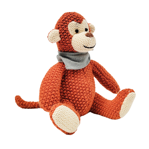 Urban Products Knitted Monkey Soft Toy Red 18cm 0M+