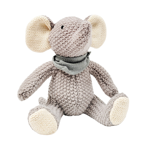 Urban Products Knitted Elephant Soft Toy Grey 18cm 0M+