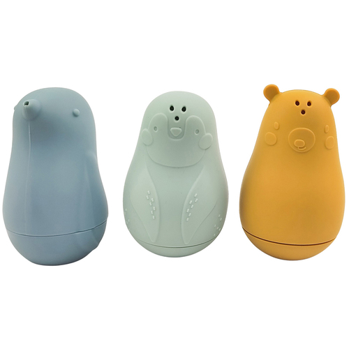 Urban Products Bird, Penguin and Bear Bath Toy Blue 10cm 4M+